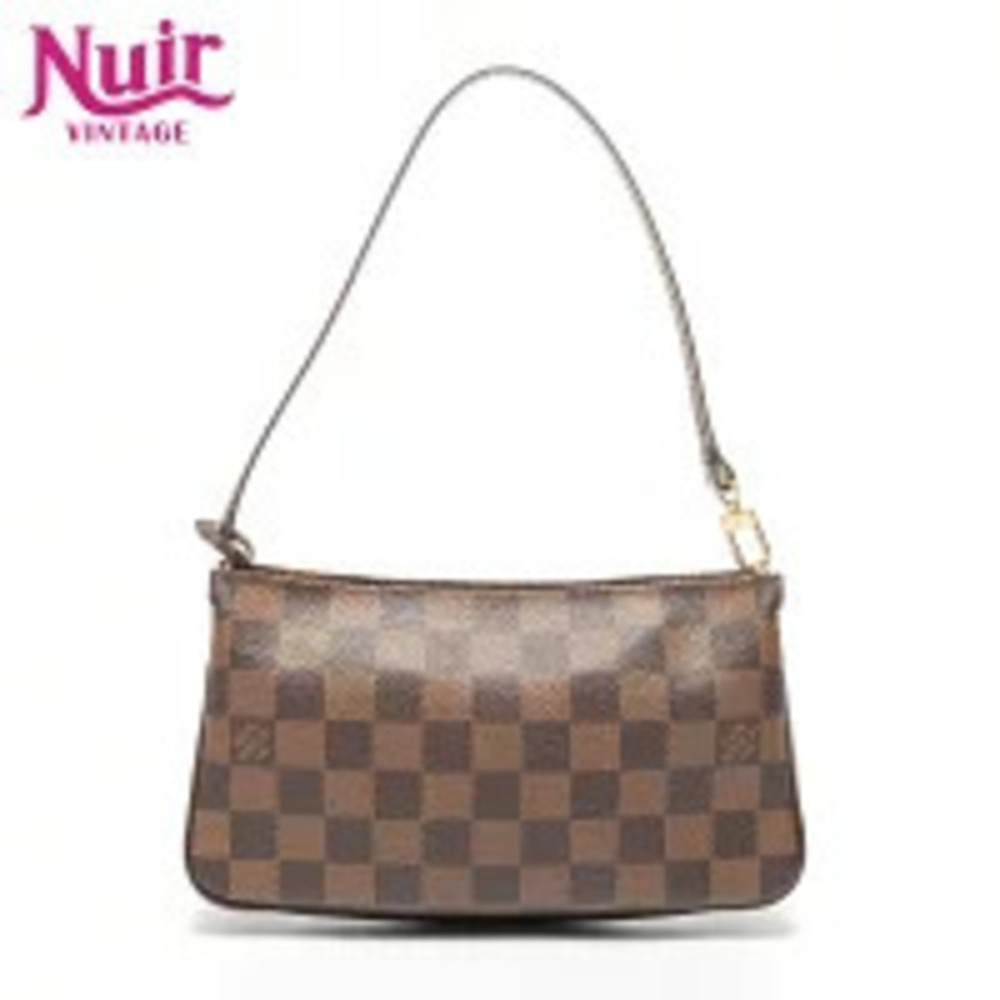 Louis Vuitton Damier Navona Accessory Clutch Handbag Brown